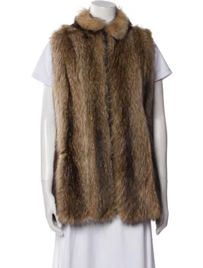 Pre-owned Wolfie Fur Fur Jacket In Brown