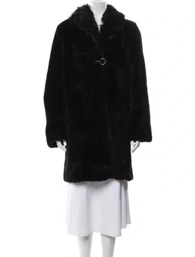 Pre-owned Wolfie Fur Lamb Fur Fur Coat In Black