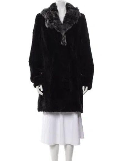 Pre-owned Wolfie Fur Lamb Fur Fur Jacket W/ Tags In Black