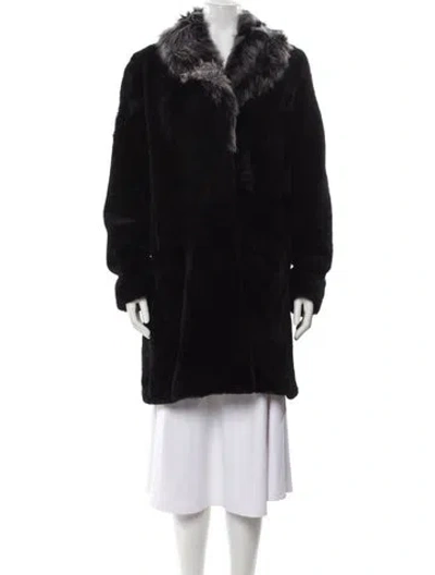 Pre-owned Wolfie Fur Lambskin Fur Jacket W/ Tags In Black