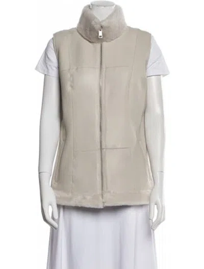 Pre-owned Wolfie Fur Leather Fur Jacket In Neutral