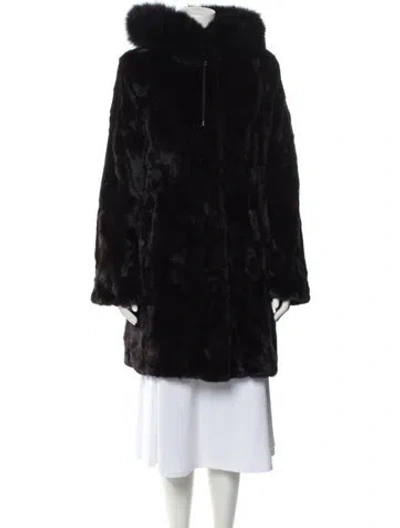 Pre-owned Wolfie Fur Mink Fur Coat In Brown