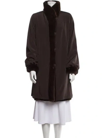 Pre-owned Wolfie Fur Mink Fur Coat In Brown