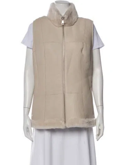 Pre-owned Wolfie Fur Shearling Coat In Neutral