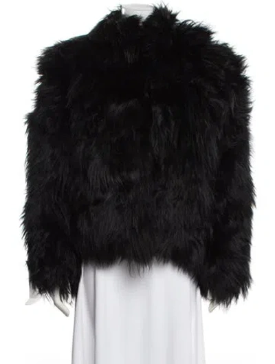 Pre-owned Wolfie Fur Shearling Fur Jacket In Black