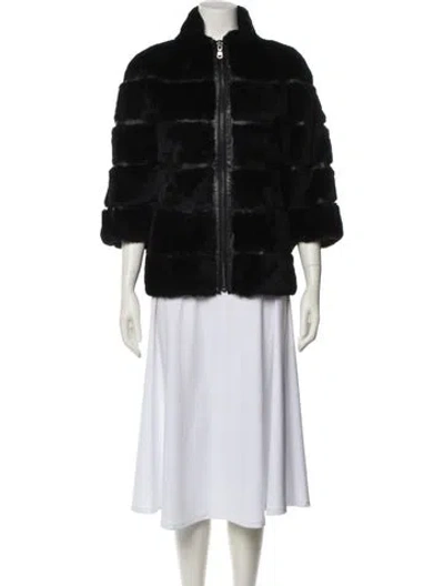 Pre-owned Wolfie Fur Shearling Fur Jacket In Black