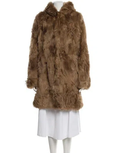 Pre-owned Wolfie Fur Shearling Fur Jacket In Brown