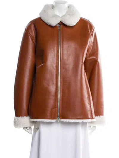 Pre-owned Wolfie Fur Shearling Fur Jacket In Brown