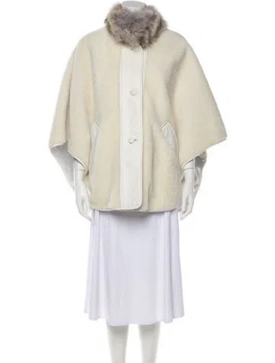 Pre-owned Wolfie Fur Shearling Fur Jacket In Neutral