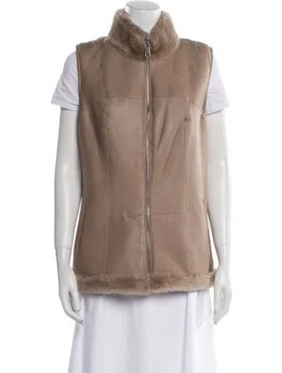 Pre-owned Wolfie Fur Shearling Fur Jacket In Neutral