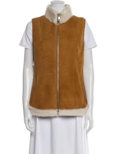 Pre-owned Wolfie Fur Suede Fur Jacket In Brown