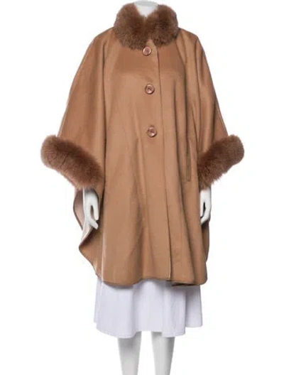 Pre-owned Wolfie Fur Wool Fur Coat In Brown