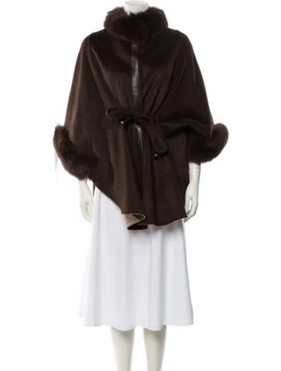 Pre-owned Wolfie Fur Wool Jacket In Brown