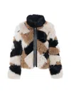 Wolfie Furs Women's Made For Generations Chevron-pattern Shearling Jacket In Multi