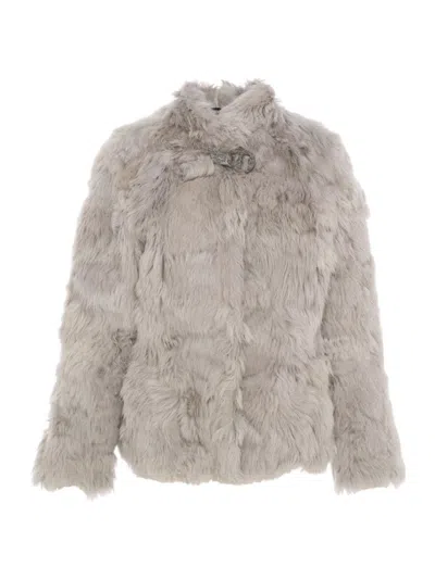 Wolfie Furs Women's Made For Generations„¢ Classic Fit Toscana Shearling Jacket In Gray