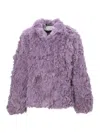 Wolfie Furs Women's Made For Generations Classic Fit Toscana Shearling Jacket In Lavender