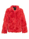 Wolfie Furs Women's Made For Generations Classic Fit Toscana Shearling Jacket In Lipstick