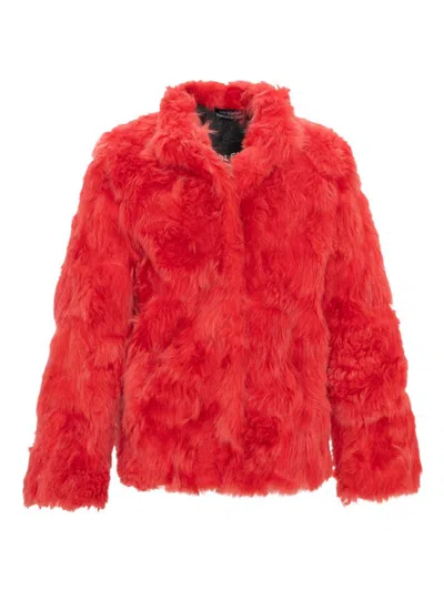 Wolfie Furs Women's Made For Generations Classic Fit Toscana Shearling Jacket In Lipstick
