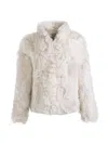 Wolfie Furs Women's Made For Generations Classic Fit Toscana Shearling Jacket In Marble Beige