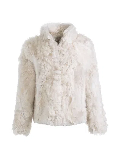 Wolfie Furs Women's Made For Generations Classic Fit Toscana Shearling Jacket In Marble Beige