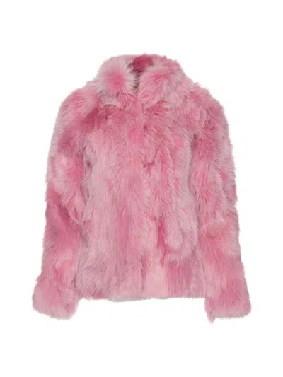 Wolfie Furs Women's Made For Generations Classic Fit Toscana Shearling Jacket In Rose Pink