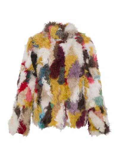Wolfie Furs Women's Made For Generations„¢ Classic Fit Toscana Shearling Jacket In Yellow