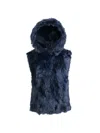 Wolfie Furs Women's Made For Generations Collection Toscana Shearling Vest In Black