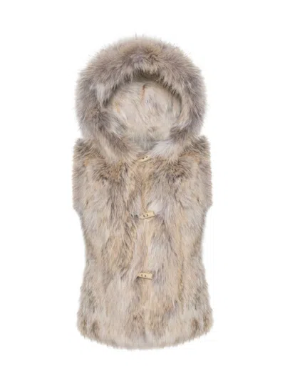 Wolfie Furs Women's Made For Generations Collection Toscana Shearling Vest In Natural