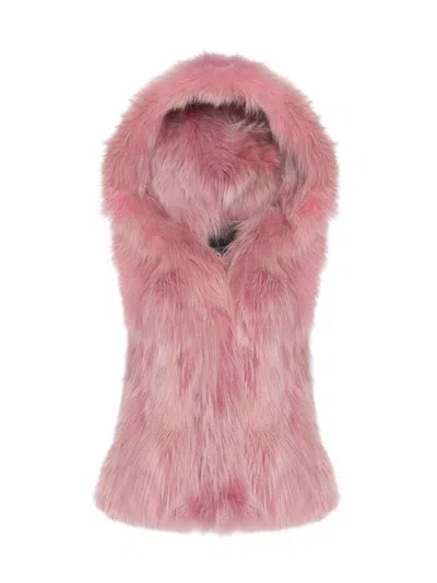 Wolfie Furs Women's Made For Generations Collection Toscana Shearling Vest In Pink