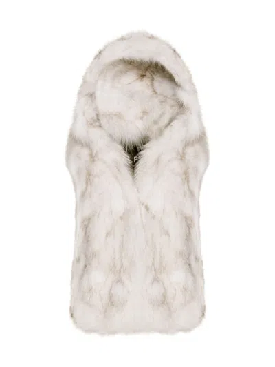 Wolfie Furs Women's Made For Generations Collection Toscana Shearling Vest In Vanilla