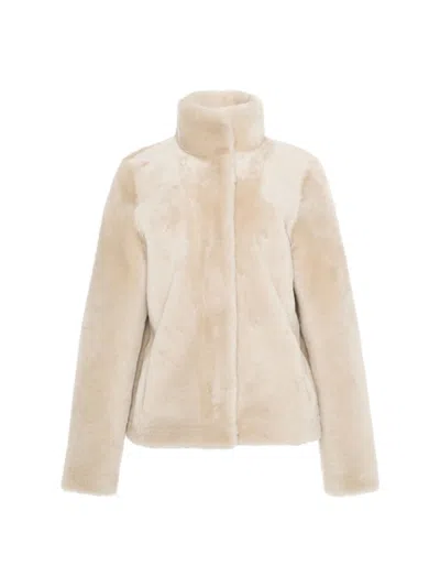 Wolfie Furs Women's Made For Generations Cropped Shearling Jacket In White