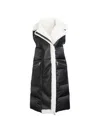 Wolfie Furs Women's Made For Generations Goose Down Long Shearling Puffer Vest In Multi