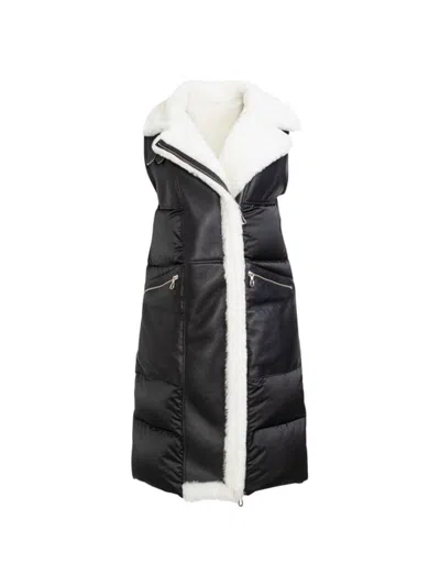 Wolfie Furs Women's Made For Generations Goose Down Long Shearling Puffer Vest In Multi
