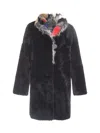 Wolfie Furs Women's Made For Generations Leather-trim Shearling Coat In Multi