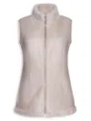 Wolfie Furs Women's Made For Generations Merino Shearling Zip-front Vest In Ice