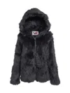 Wolfie Furs Women's Made For Generations Shearling Hooded Jacket In Black