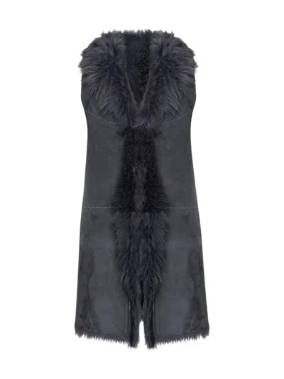 Wolfie Furs Women's Made For Generations Shearling Vest In Grey