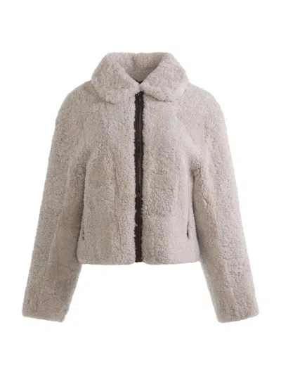 Wolfie Furs Women's Made For Generations Sheepskin Shearling Jacket In Beige