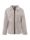 Wolfie Furs Women's Made For Generations Sheepskin Shearling Jacket In Curly Beige