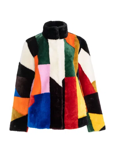 Wolfie Furs Women's Made For Generations Sheepskin Shearling Jacket In Multi