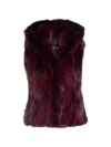 Wolfie Furs Women's Made For Generations Toscana Shearling Vest In Brown