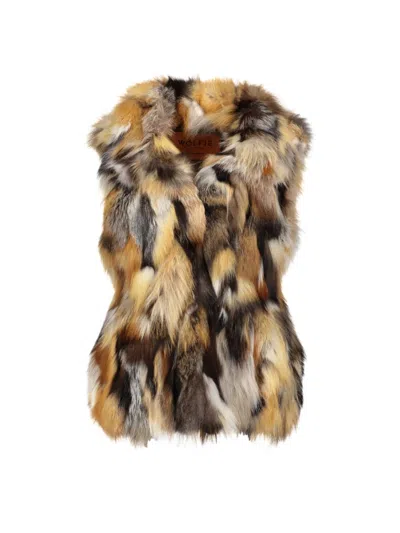 Wolfie Furs Women's Made For Generations Toscana Shearling Vest In Whiskey