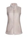 Wolfie Furs Women's Made For Generations Ultralite Mockneck Shearling Zip Vest In Vanilla