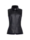 Wolfie Furs Women's Made For Generations Zip-up Shearling Vest In Black