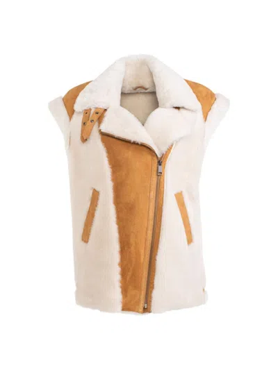 Wolfie Furs Women's Suede & Shearling Vest