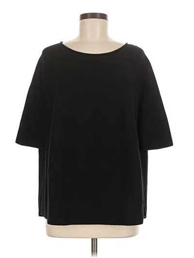 Pre-owned Wolford 3/4 Sleeve Top Black Boatneck Tops