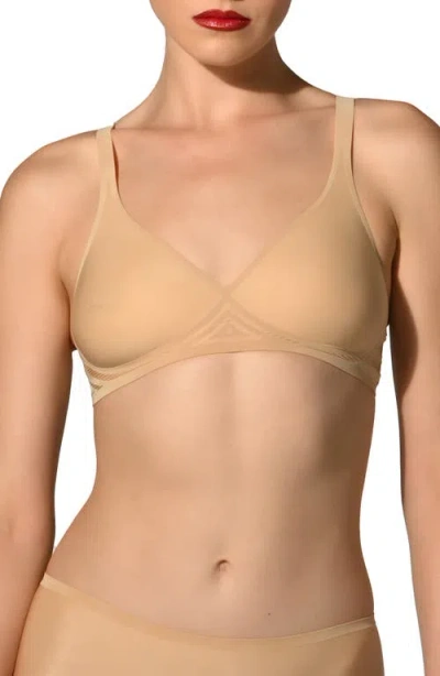 Wolford 3w Wireless Bra In Brown