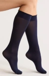 Wolford 50 Denier Knee High Socks In Blue