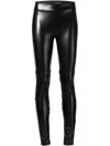 Wolford Shiny Leggings With Elastic Waistband And Seam Detailing In 7005 Black
