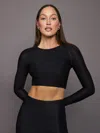 Wolford Black Active Flow Top In Black